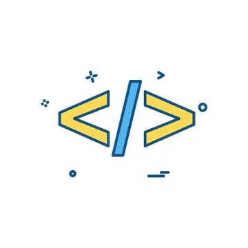 Code icon design vector Illustrazione stock