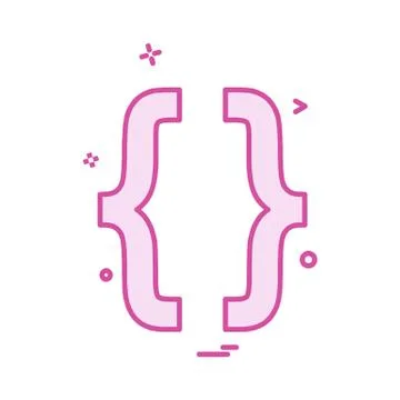 Code icon design vector 스톡 일러스트