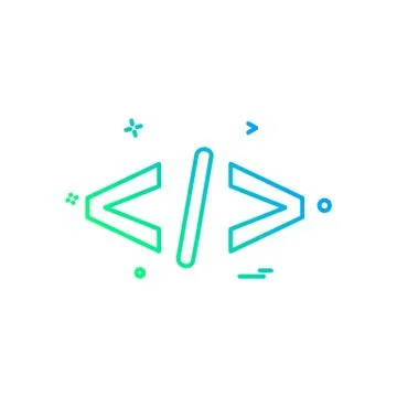 Code icon design vector Stock-Illustration