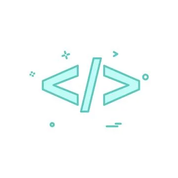 Code icon design vector イラスト素材