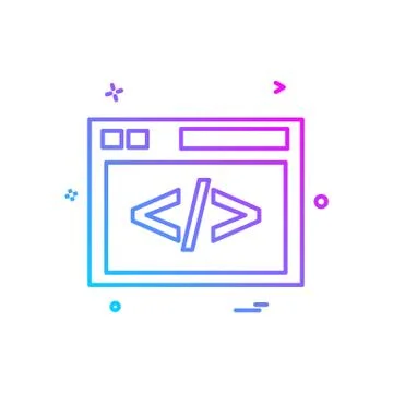 Code icon design vector Stock-Illustration