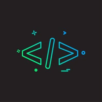 Code icon design vector Stockillustratie