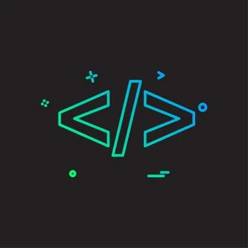 Code icon design vector Stock-Illustration