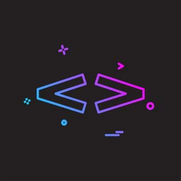 Code icon design vector イラスト素材