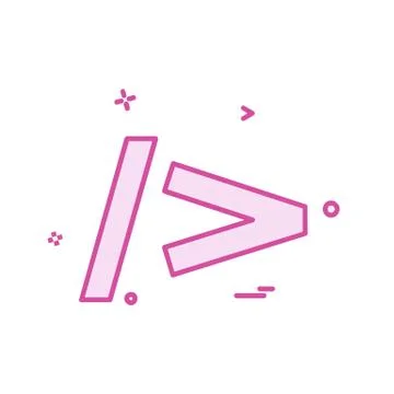 Code icon design vector Stock-Illustration