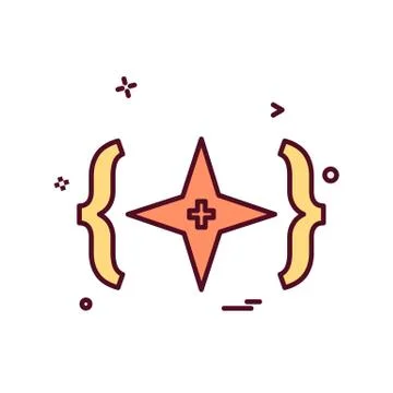 Code icon design vector Stock-Illustration