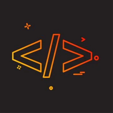 Code icon design vector Stock Illustration