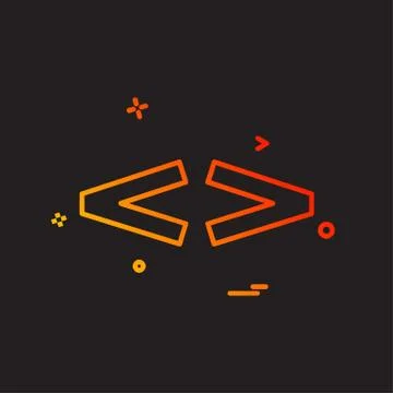 Code icon design vector 스톡 일러스트