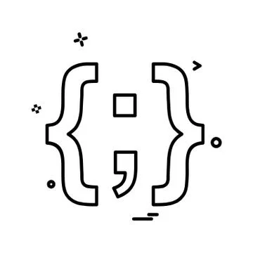 Code icon design vector Stock-Illustration