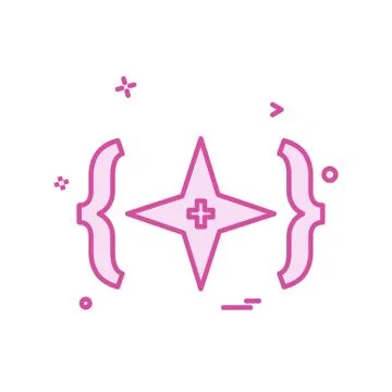 Code icon design vector 스톡 일러스트