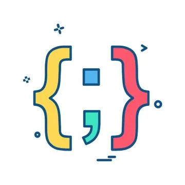 Code icon design vector Stock-Illustration