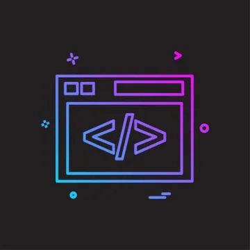 Code icon design vector イラスト素材