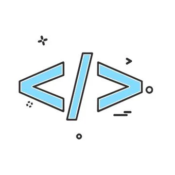 Code icon design vector イラスト素材