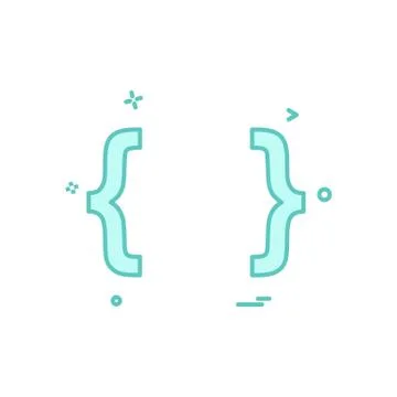 Code icon design vector Illustrazione stock