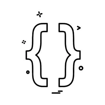 Code icon design vector 스톡 일러스트