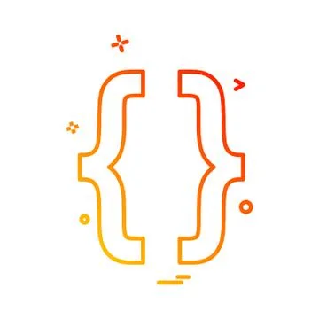 Code icon design vector 스톡 일러스트