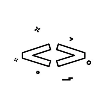 Code icon design vector イラスト素材