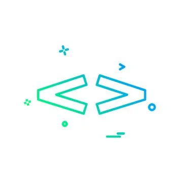 Code icon design vector Illustrazione stock