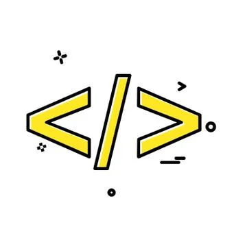 Code icon design vector Stock-Illustration