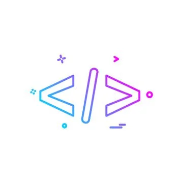 Code icon design vector イラスト素材