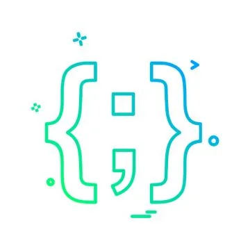 Code icon design vector イラスト素材