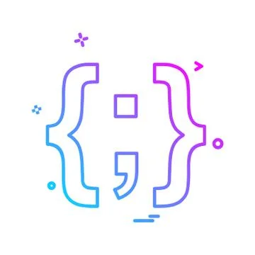 Code icon design vector Stock-Illustration