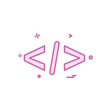 Code icon design vector 스톡 일러스트