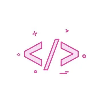 Code icon design vector イラスト素材