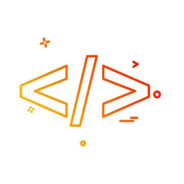 Code icon design vector Stock-Illustration