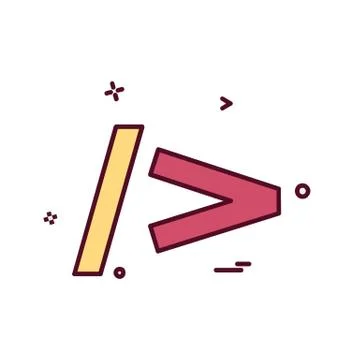 Code icon design vector Stock-Illustration