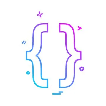 Code icon design vector イラスト素材