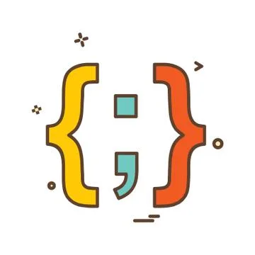 Code icon design vector Stock-Illustration