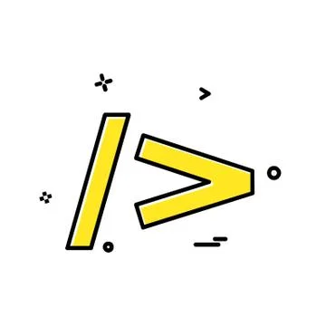 Code icon design vector Illustrazione stock