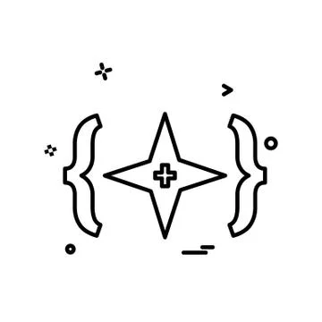 Code icon design vector Stock-Illustration
