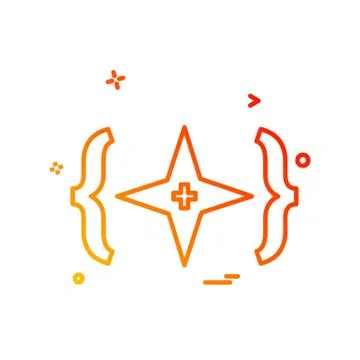 Code icon design vector 스톡 일러스트