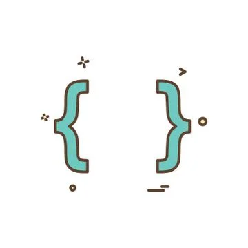 Code icon design vector イラスト素材