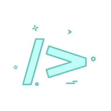 Code icon design vector Stock Illustration