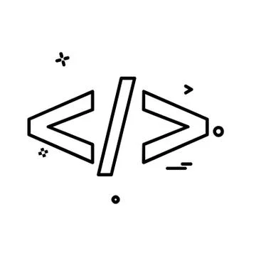 Code icon design vector Stock-Illustration