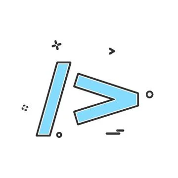 Code icon design vector Stock-Illustration