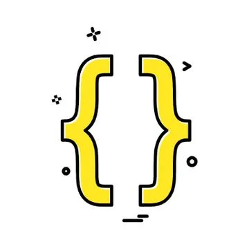 Code icon design vector Illustrazione stock