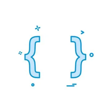 Code icon design vector Stock Illustration