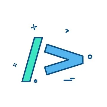 Code icon design vector Illustrazione stock