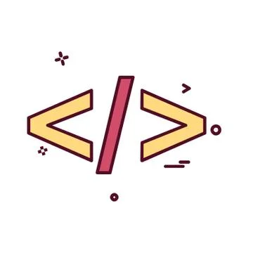 Code icon design vector Stock-Illustration