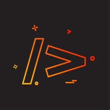 Code icon design vector Illustrazione stock
