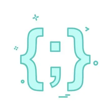 Code icon design vector Illustrazione stock