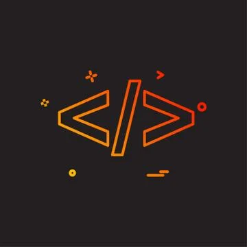 Code icon design vector イラスト素材