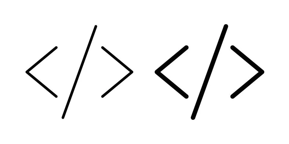 Code icon graphic element. web icon set イラスト素材