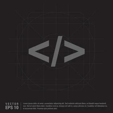 Code icon Illustrazione stock