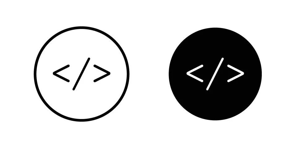 Code icon Illustration Eps10 for web or app 库存插图