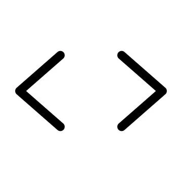 Code icon line isolated on white background. Black flat thin icon on modern.. Stock Illustration